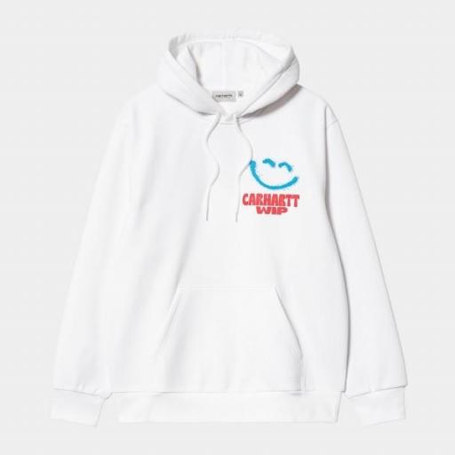 CARHARTT WIP Sudadera Hooded Happy Script Sweat White [3]