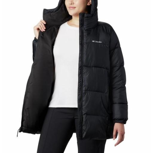 COLUMBIA Abrigo plumifero mujer Puffed Mid Hooded Jacket Black [3]