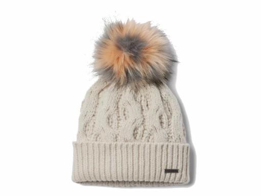 COLUMBIA Gorro de Lana Mujer Boundless Days Cable Knit Pom Beanie Dark Stone Beige