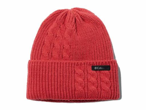 COLUMBIA Gorro de Lana Mujer Agate Pass Cable Knit Beanie Daredevil Rojo