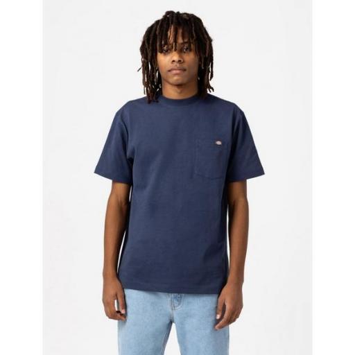 DICKIES Camiseta Porterdale Mens Short-Sleeved T-Shirt Navy Blue [1]