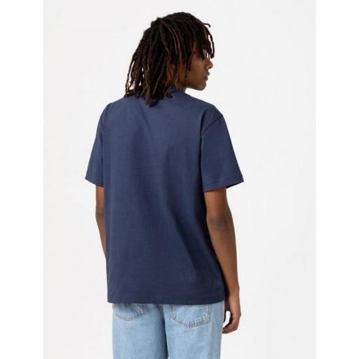 DICKIES Camiseta Porterdale Mens Short-Sleeved T-Shirt Navy Blue [0]