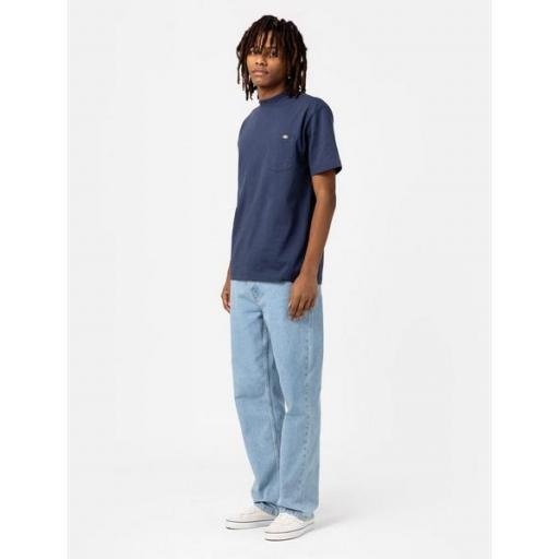 DICKIES Camiseta Porterdale Mens Short-Sleeved T-Shirt Navy Blue [2]