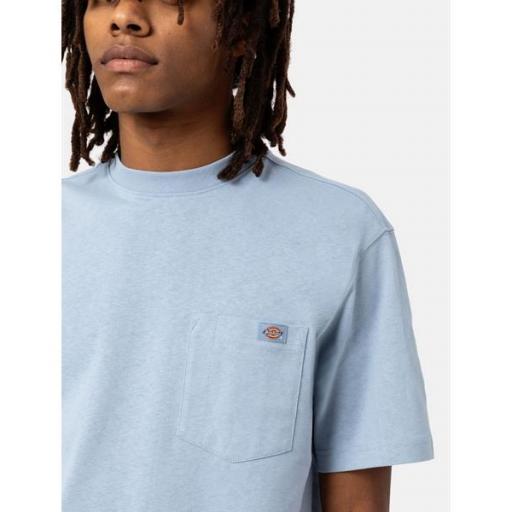 DICKIES Camiseta Porterdale Mens Short-Sleeved T-Shirt Ashley Blue [3]