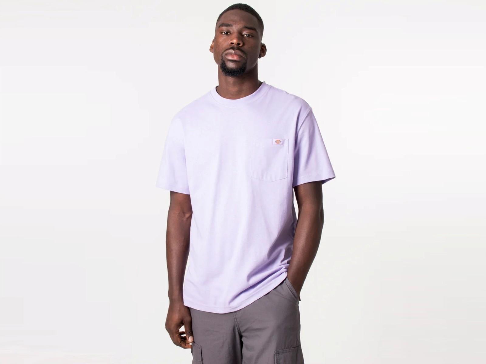 DICKIES Camiseta Porterdale Mens Short-Sleeved T-Shirt Purple Rose