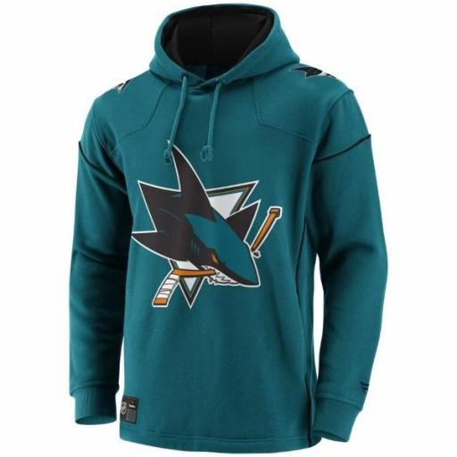 FANATICS Sudadera NHL San Jose Sharks Franchise Overhead Hoodie Teal [1]
