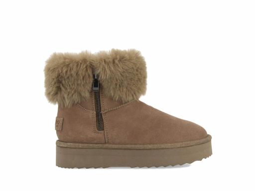 GIOSEPPO Botas Mujer Australianas Piel Mendon Taupe Marrón [0]