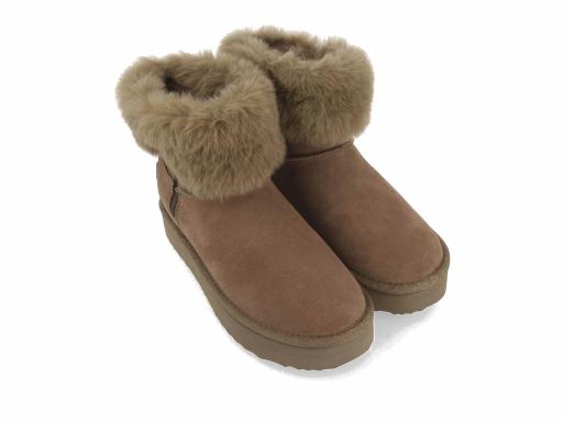 GIOSEPPO Botas Mujer Australianas Piel Mendon Taupe Marrón [2]