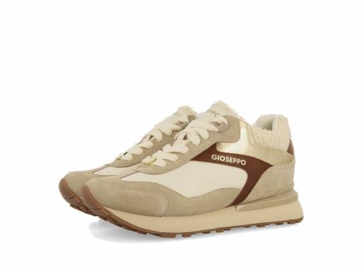 GIOSEPPO Sneakers Mujer Borreguito Cuña Interna kosice Beige