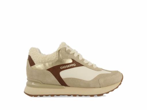 GIOSEPPO Sneakers Mujer Borreguito Cuña Interna kosice Beige [1]