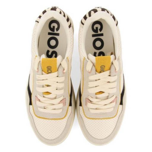 GIOSEPPO Sneakers Mujer Estilo Retro Mix Estampados Callander White Blanco [2]