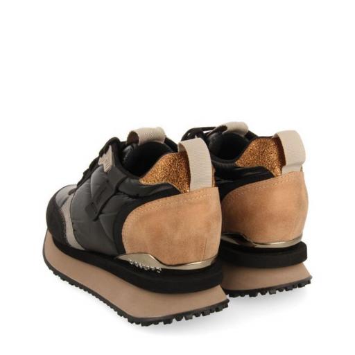 GIOSEPPO Sneakers Mujer Monocolor Acolchadas con cuña interna Anif Black Negro [2]