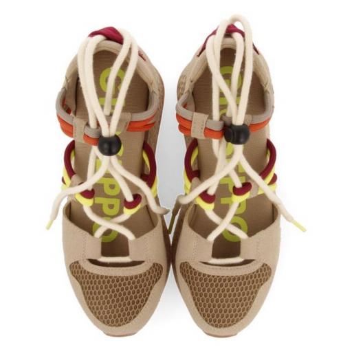 GIOSEPPO Sneakers Mujer Tipo Espadrille con Cuña Tulare Beige [1]