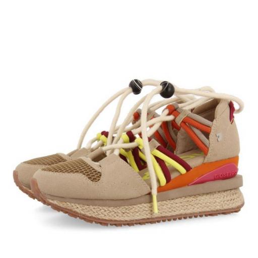 GIOSEPPO Sneakers Mujer Tipo Espadrille con Cuña Tulare Beige [0]