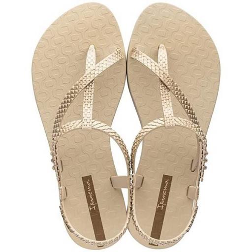 IPANEMA Sandalias Class Wish II Fem Beige Gold [1]