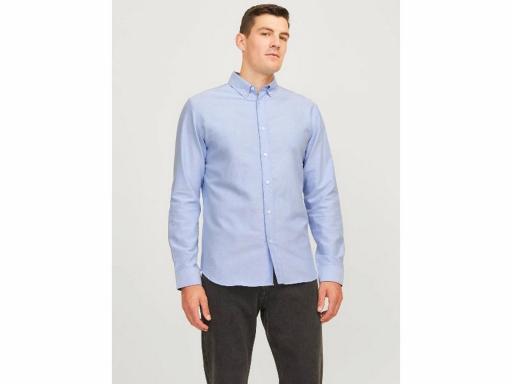 JJ REBEL Camisa Hombre manga larga Jreboscar Shirt LS Noos Cashmere Blue Azul