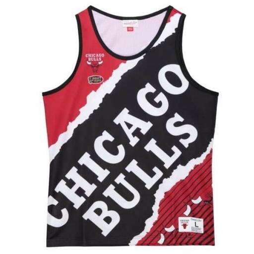 MITCHELL AND NESS Camiseta NBA Chicago Bulls Jumbotron 2.0 Sublimated Tank Black Red
