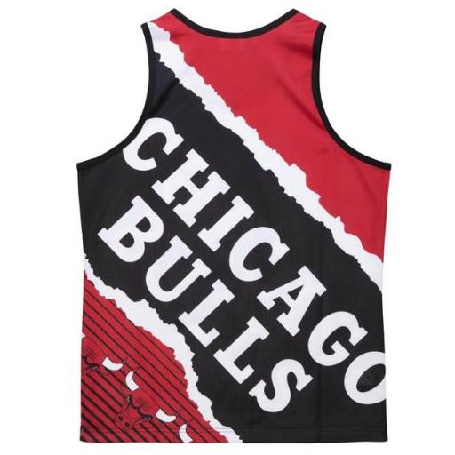 MITCHELL AND NESS Camiseta NBA Chicago Bulls Jumbotron 2.0 Sublimated Tank Black Red [1]