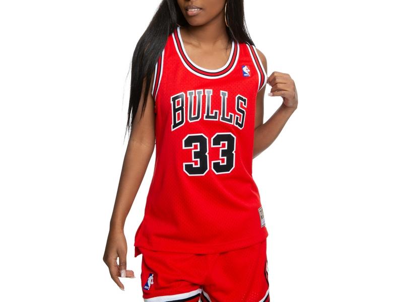 MITCHELL AND NESS Camiseta Mujer NBA Swingman Jersey Scottie Pippen Chicago Bulls 97 Red