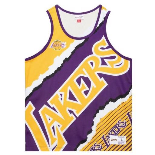 MITCHELL AND NESS Camiseta NBA Los Ángeles Lakers Jumbotron 2.0 Sublimated Tank Purple Yellow