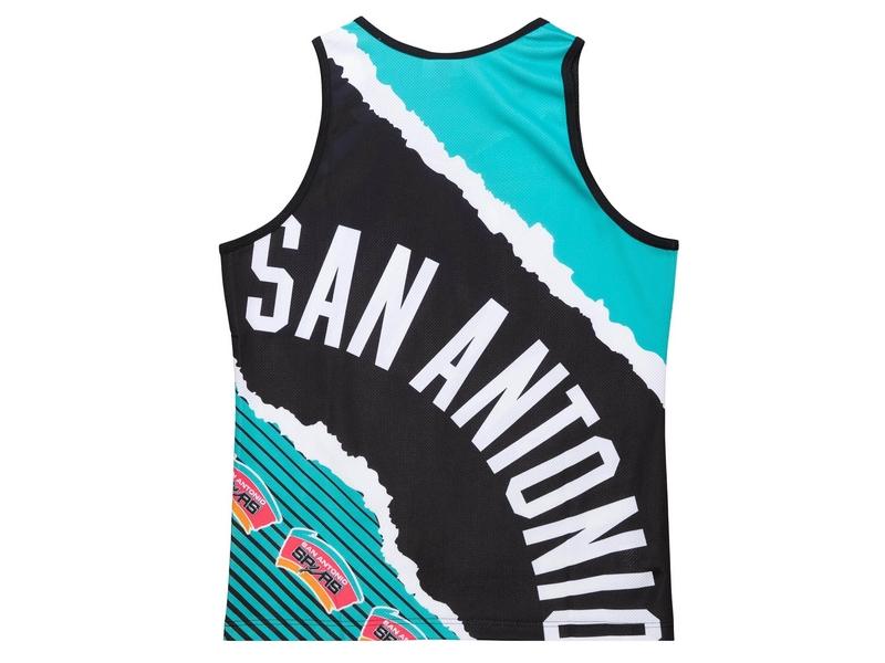 MITCHELL AND NESS Camiseta NBA San Antonio Spurs Jumbotron 2.0 Sublimated Tank Black Teal