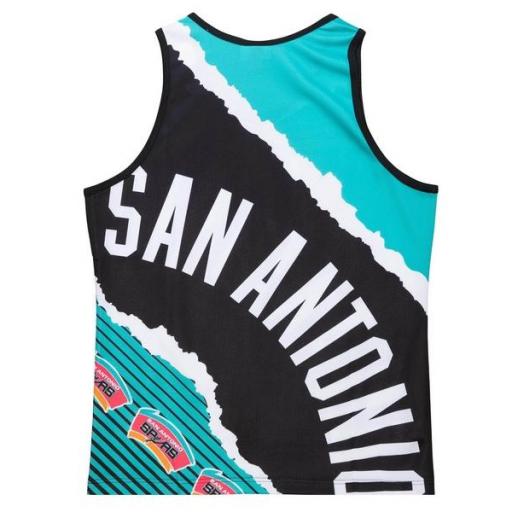 MITCHELL AND NESS Camiseta NBA San Antonio Spurs Jumbotron 2.0 Sublimated Tank Black Teal [0]