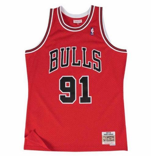 MITCHELL AND NESS Camiseta NBA Swingman Dennis Rodman Chicago Bulls 1997-98 Scarlet [0]