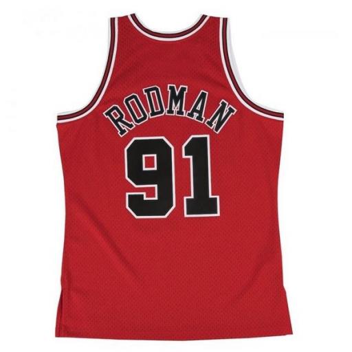 MITCHELL AND NESS Camiseta NBA Swingman Dennis Rodman Chicago Bulls 1997-98 Scarlet [1]