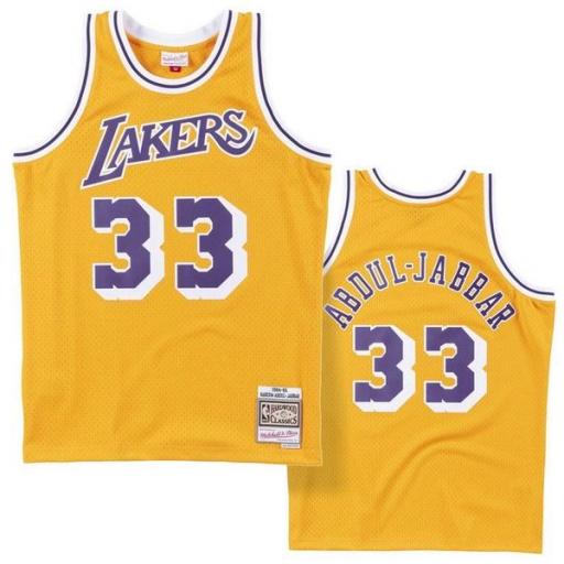MITCHELL AND NESS Camiseta NBA Swingman Jersey Abdul Jabbar Los Ángeles Lakers Light Gold [1]