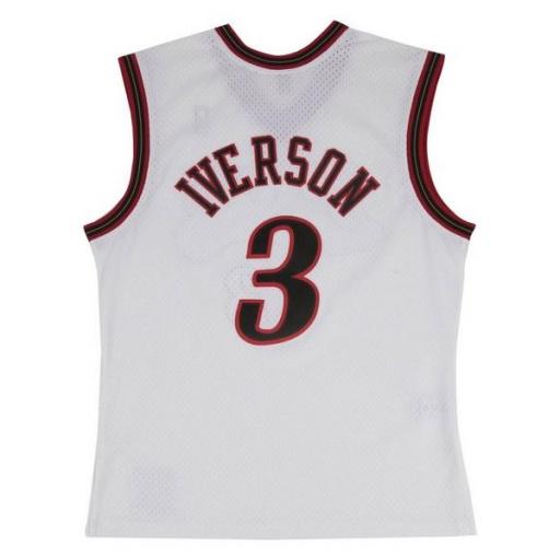 MITCHELL AND NESS Camiseta NBA Swingman Jersey Allen Iverson Philadelphia 76ers White [1]