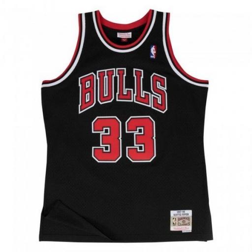 MITCHELL AND NESS Camiseta NBA Swingman Jersey Scottie Pippen Chicago Bulls Black [1]