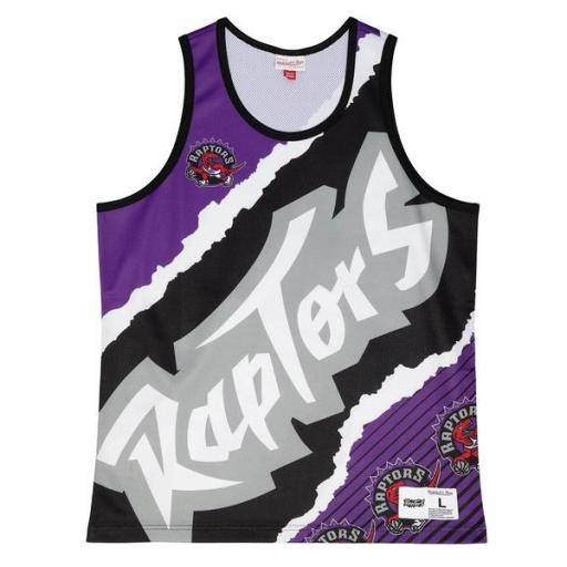 MITCHELL AND NESS Camiseta NBA Toronto Raptors Jumbotron 2.0 Sublimated Tank Black Purple