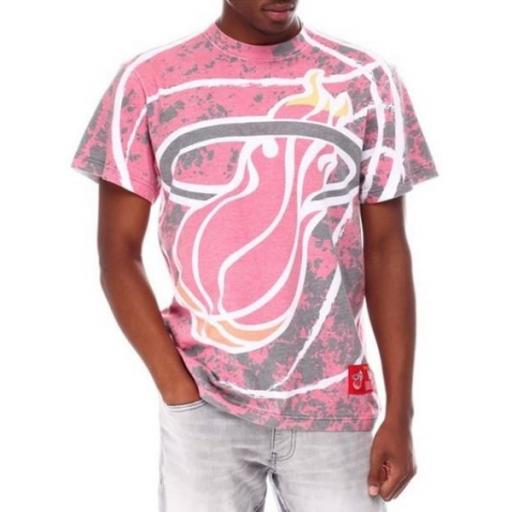 MITCHELL AND NESS Camiseta Sublimated Jumbotron Tee Miami Heat Scarlet [0]
