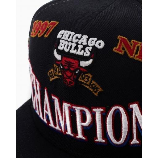 MITCHELL AND NESS Gorra 97 Champions HWC Chicago Bulls Unisex Snapback Black [1]