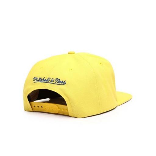 MITCHELL AND NESS Gorra NBA Golden State Warriors Shark Bite Snapback Hat Yellow [2]