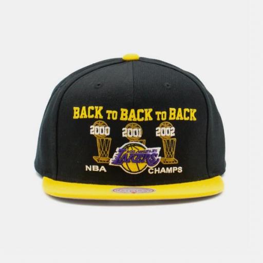 MITCHELL AND NESS Gorra NBA Los Ángeles Lakers 2000-2002 Champions Black Golden [1]