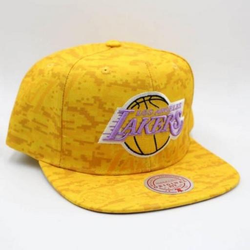 MITCHELL AND NESS Gorra NBA Los Ángeles Lakers Team Digi Camo Yellow [2]