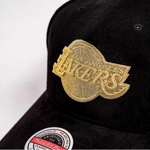 MITCHELL AND NESS Gorra NBA Los Angeles Lakers Suede Classic Red Snapback Black [1]