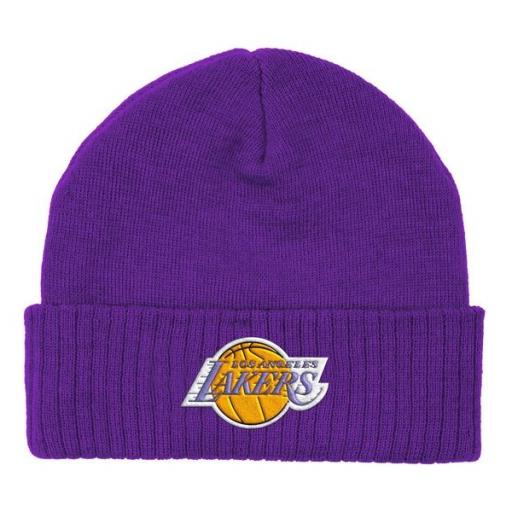 MITCHELL AND NESS Gorro Fandom Knit Beanie HWC Los Ángeles Lakers Purple