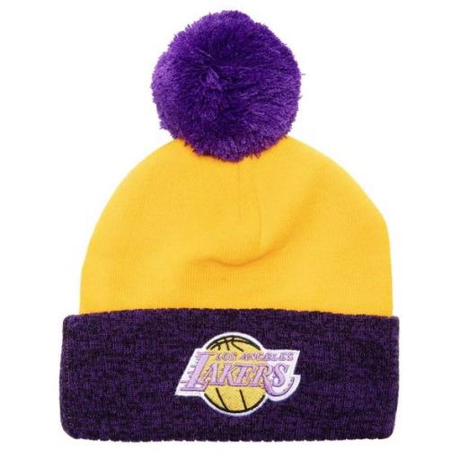 MITCHELL AND NESS Gorro Two Tone Pom Beanie HWC Los Ángeles Lakers Yellow [0]