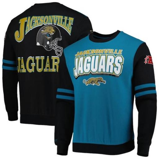 MITCHELL AND NESS Sudadera NFL Jacksonville Jaguars All Over Crew 2.0 Teal [1]