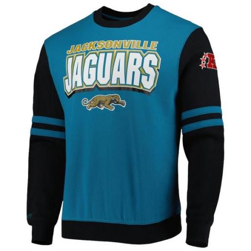 MITCHELL AND NESS Sudadera NFL Jacksonville Jaguars All Over Crew 2.0 Teal [0]
