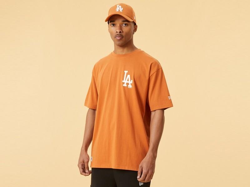 NEW ERA Camiseta MLB Los Ángeles Dodgers Logo  Oversized T-Shirt Brown Orange
