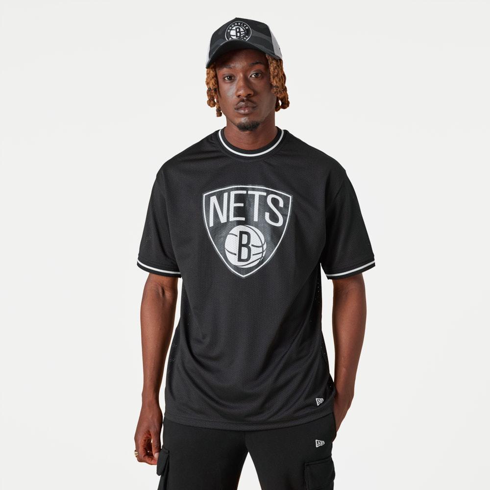 NEW ERA Camiseta NBA Brooklyn Nets Logo Oversized Mesh T-Shirt Black