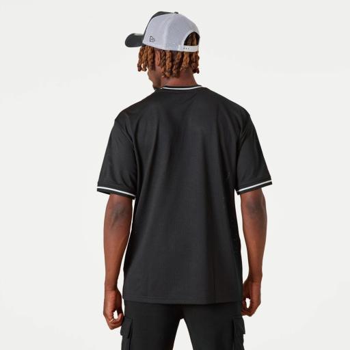 NEW ERA Camiseta NBA Brooklyn Nets Logo Oversized Mesh T-Shirt Black [1]