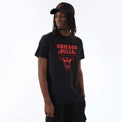 NEW ERA Camiseta NBA Chicago Bulls Foil Tee Black XRD [0]