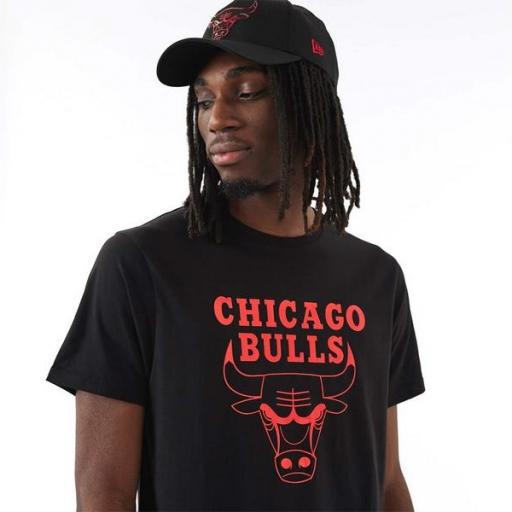 NEW ERA Camiseta NBA Chicago Bulls Foil Tee Black XRD [3]
