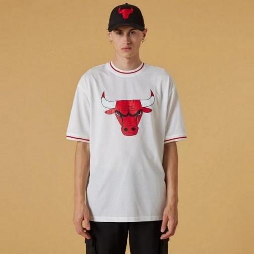 NEW ERA Camiseta NBA Chicago Bulls Mesh Chest Logo Oversize White [0]