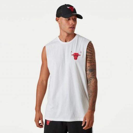NEW ERA Camiseta NBA Chicago Bulls Team Logo Tank Top White