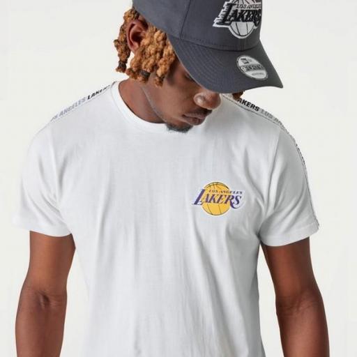 NEW ERA Camiseta NBA LA Lakers Taping T-Shirt White [2]